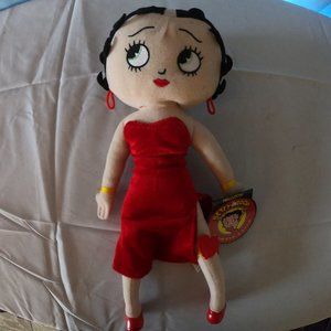Classical Betty Boop 2017 15" Kellytoy Flischer Studios Red Dress plush Doll